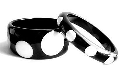 Black and White Polka Dot Bracelets Black and White Polka Dot Bracelets
