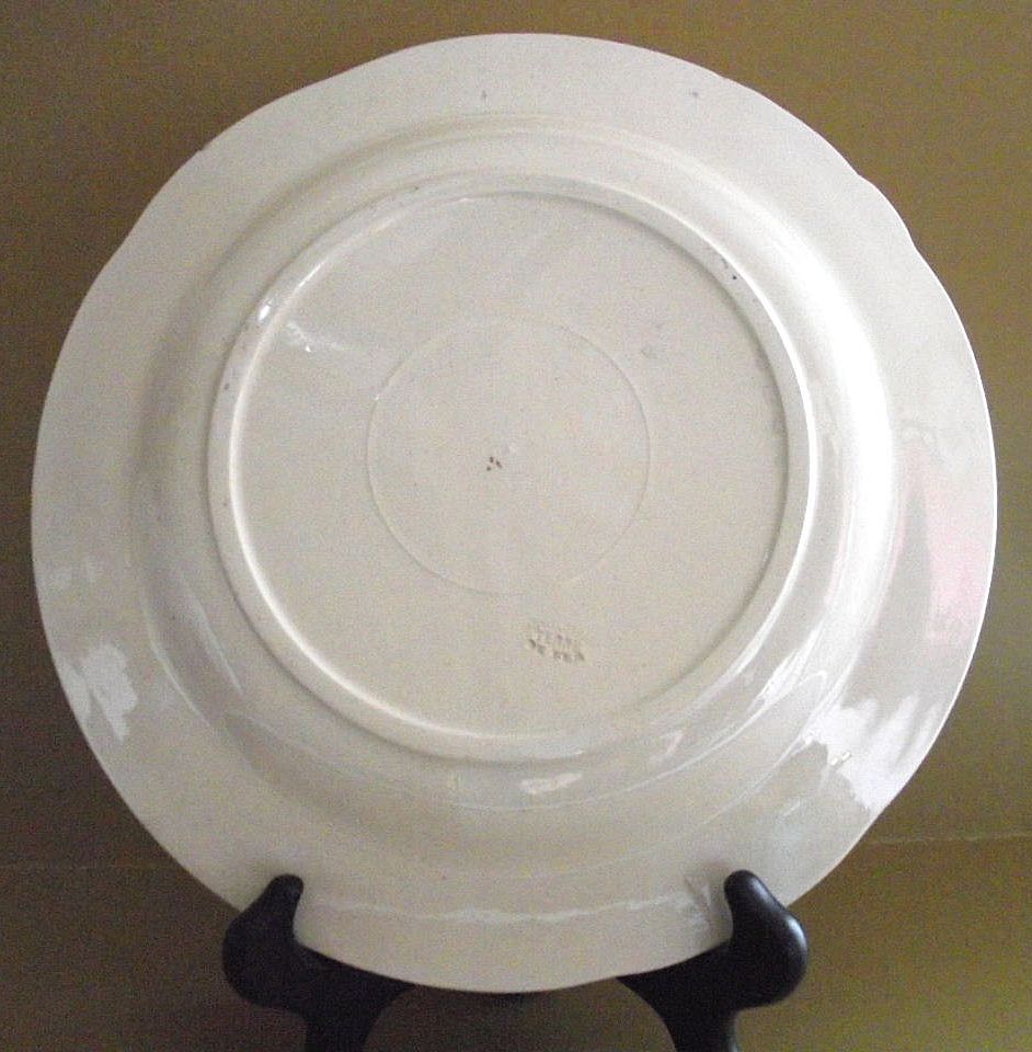 Longchamp Majolica Asparagus Plate French Country with Lovely Iris Longchamp Majolica Asparagus Plate French Country with Lovely Iris