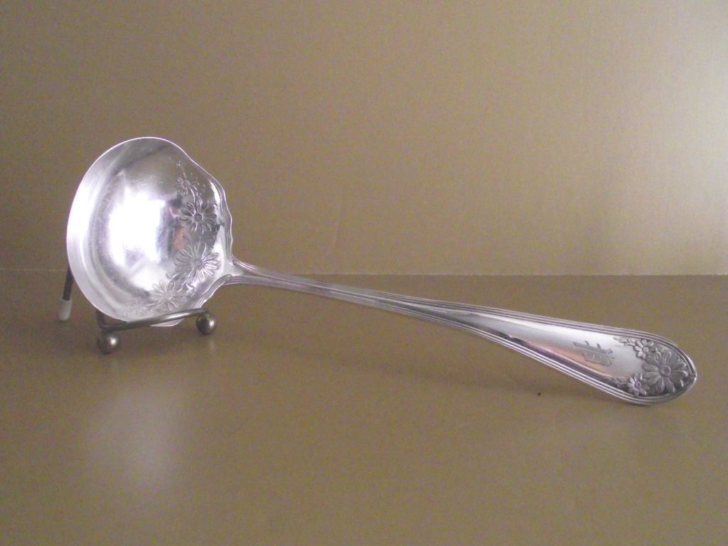 Chowder Ladle Daisy Pattern Wm Rogers and Sons Chowder Ladle Daisy Pattern Wm Rogers and Sons