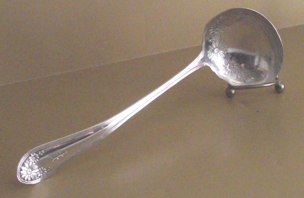Chowder Ladle Daisy Pattern Wm Rogers and Sons Chowder Ladle Daisy Pattern Wm Rogers and Sons
