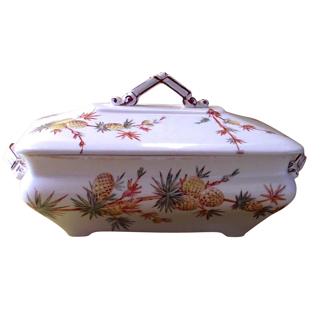 Aesthetic Movement Ridgeway Pineapple Pattern Covered Dish Aesthetic Movement Ridgeway Pineapple Pattern Covered Dish