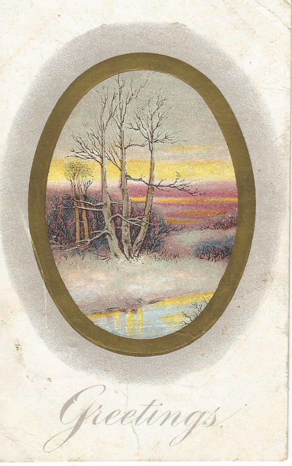 Greetings New Year Post Card Greetings New Year Post Card