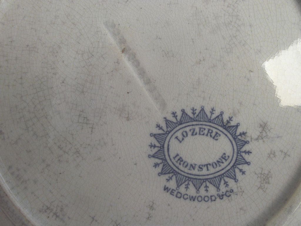 Wedgwood Light Blue Transfer 8" Plate Circa 1860s Wedgwood Light Blue Transfer 8" Plate Circa 1860s