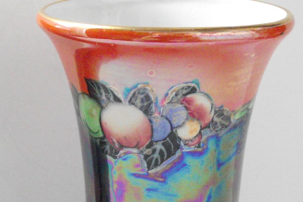 Royal Staffordshire Potteries Wilkinson Pair Lustre Vases C. 1907 Royal Staffordshire Potteries Wilkinson Pair Lustre Vases C. 1907