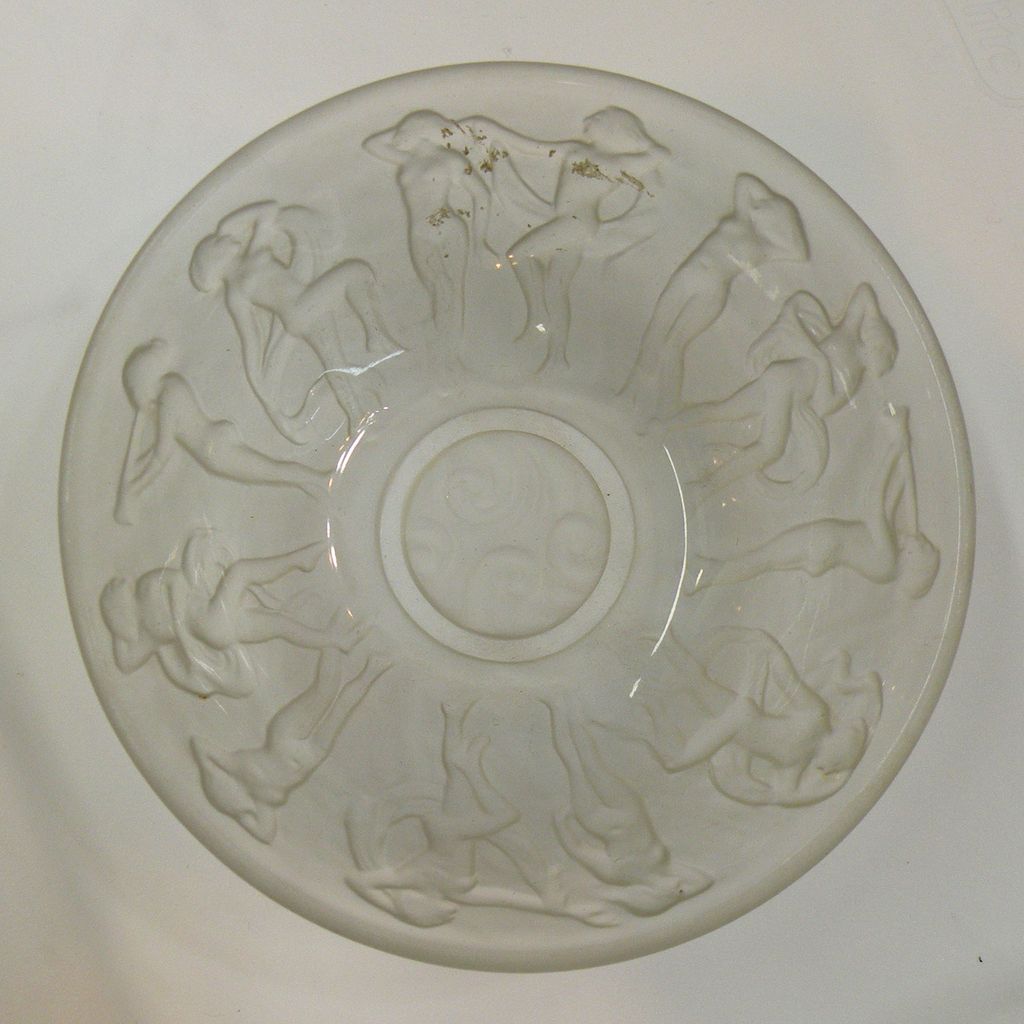 PHOENIX Glass Small Bowl with Nudes-Frosted Clear PHOENIX Glass Small Bowl with Nudes-Frosted Clear