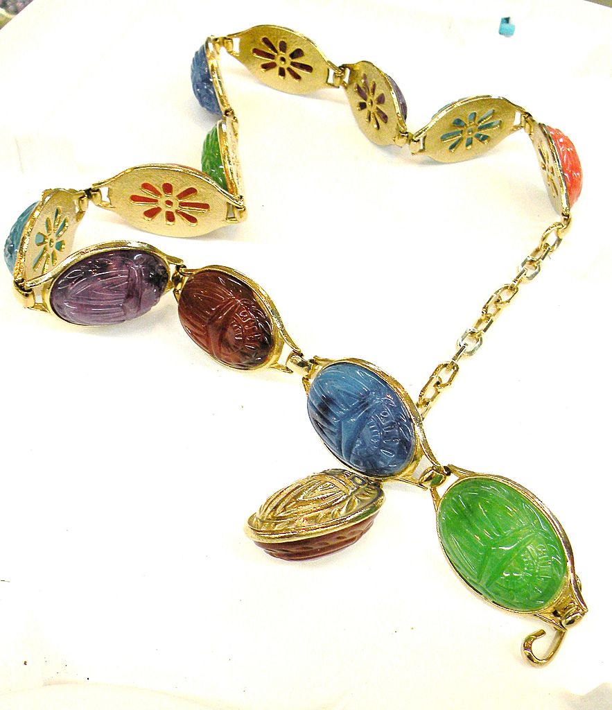 Multi Colored Scarab Cabochon Link Belt Multi Colored Scarab Cabochon Link Belt