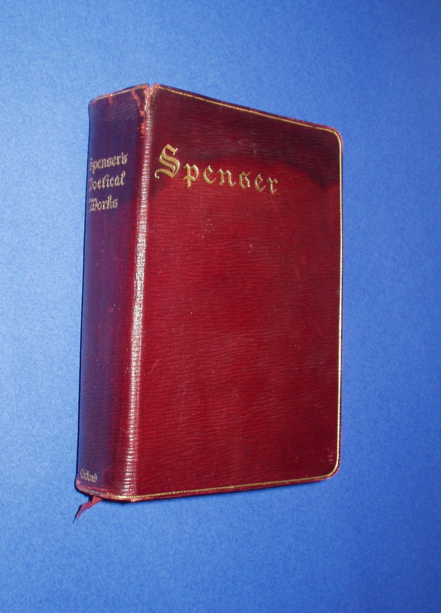POETICAL WORKS OF SPENSER. Genuine Leather with Gilt Tooling. Gorgeous! POETICAL WORKS OF SPENSER. Genuine Leather with Gilt Tooling. Gorgeous!