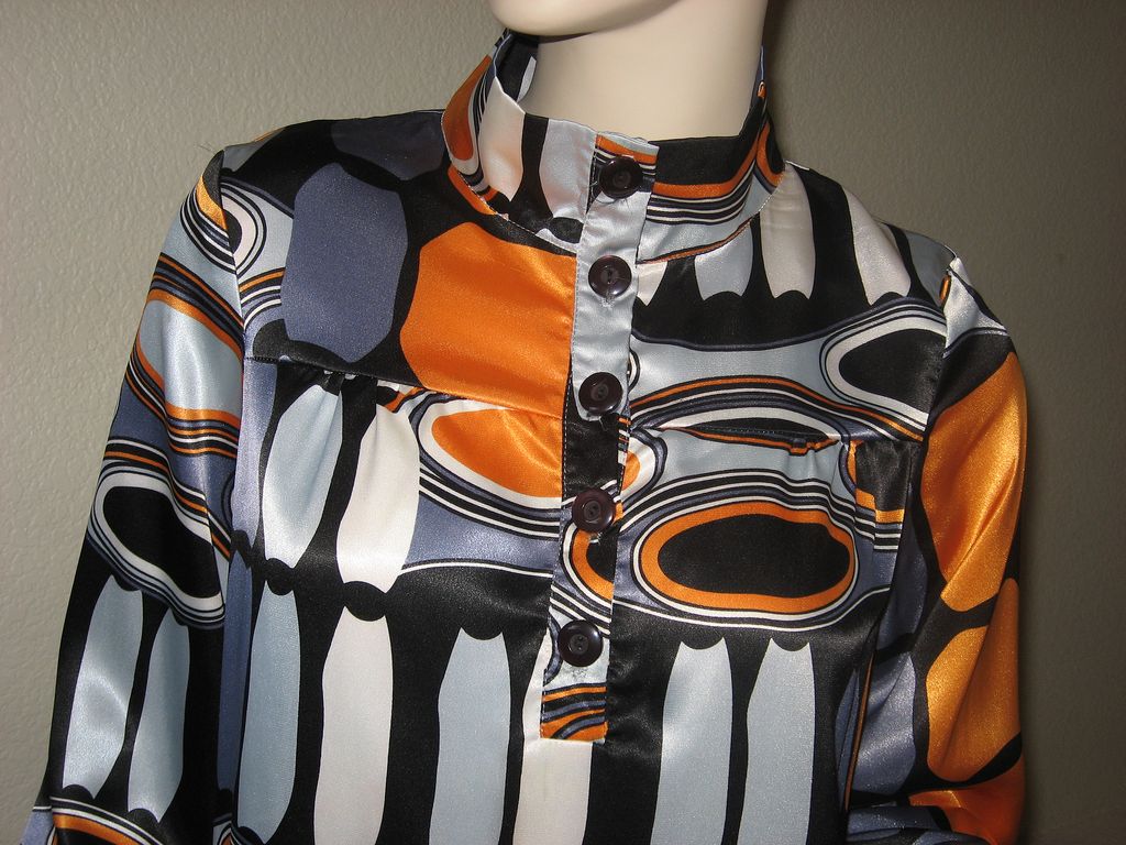 L8023 - Asian brocade Mandarin collar mini dress