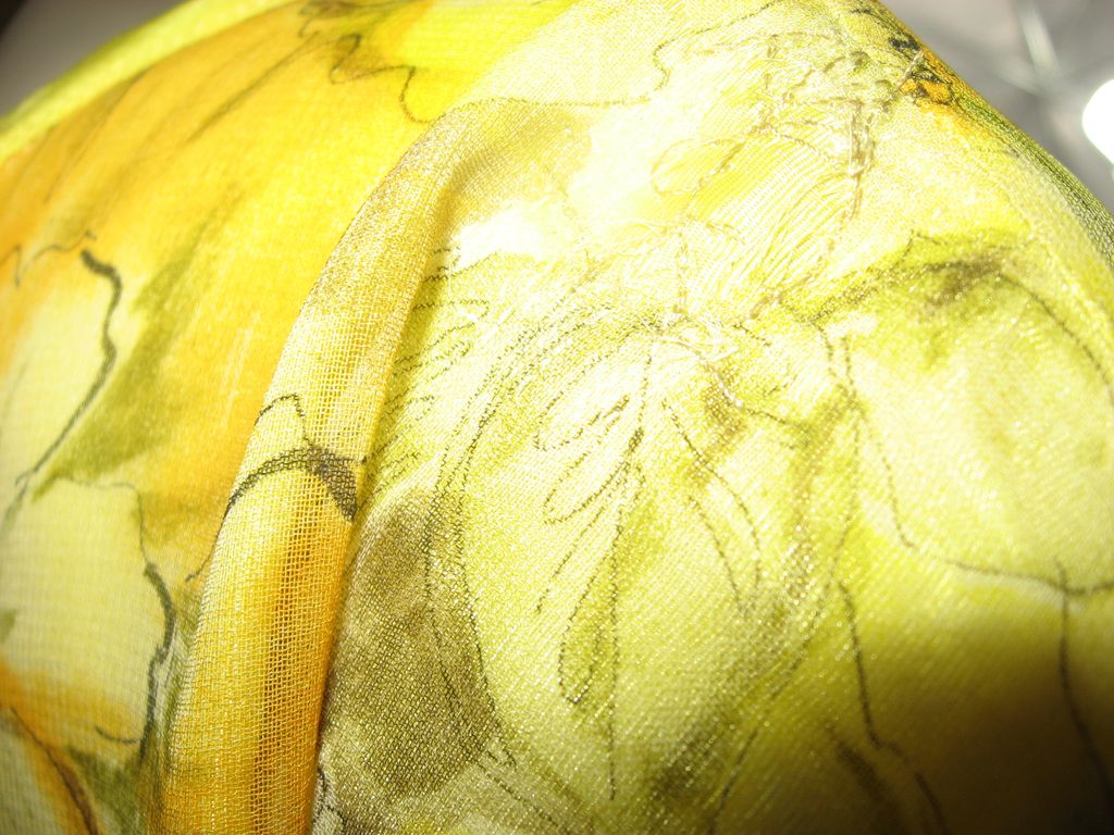 Vintage Rockabilly Yellow Floral Chiffon Dress Vintage Rockabilly Yellow Floral Chiffon Dress