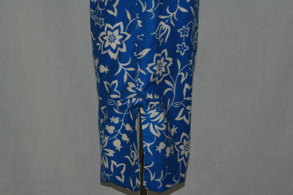 Vintage Tropical Blue and White Shift Dress Vintage Tropical Blue and White Shift Dress