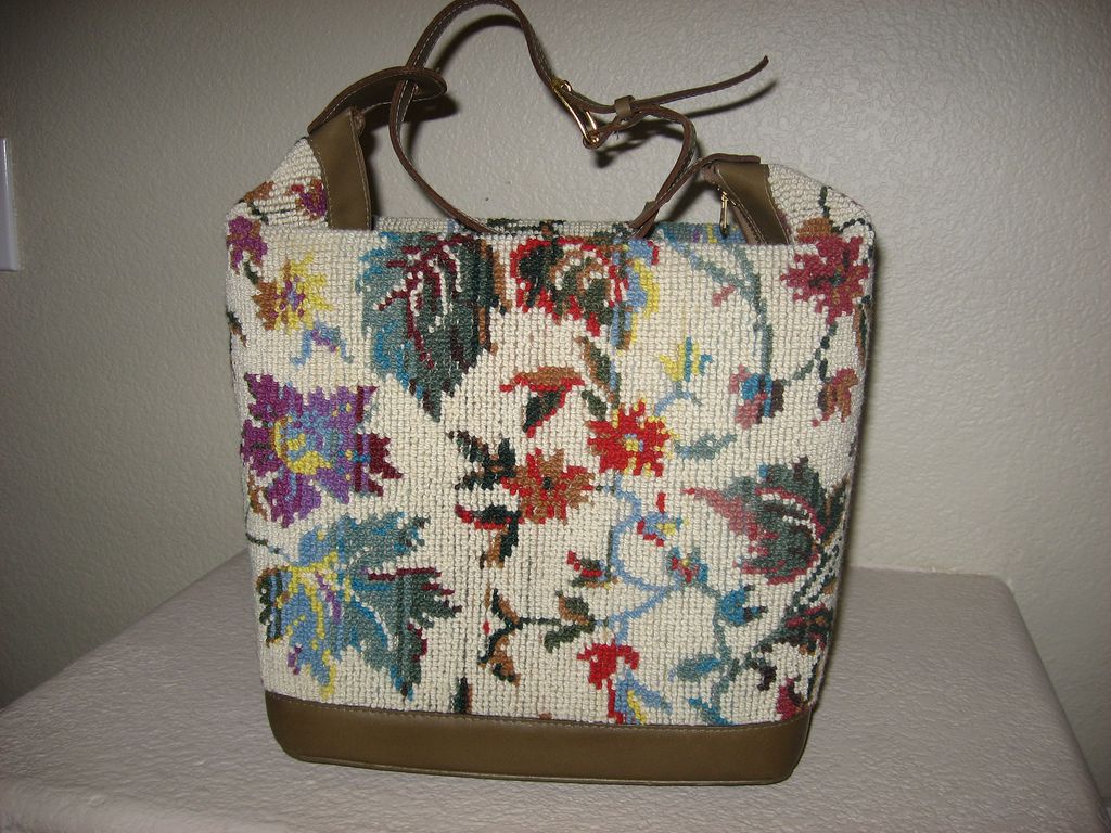1960's Tapestry carpet bucket purse handbag 1960's Tapestry carpet bucket purse handbag