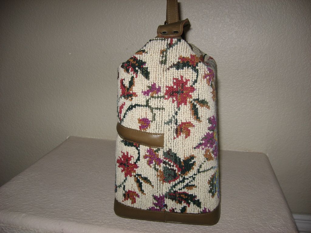 1960's Tapestry carpet bucket purse handbag 1960's Tapestry carpet bucket purse handbag