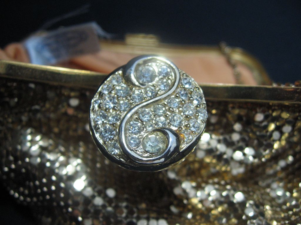 Vintage Whiting and Davis Mesh Evening Bag Rhinestone clasp w/box Vintage Whiting and Davis Mesh Evening Bag Rhinestone clasp w/box