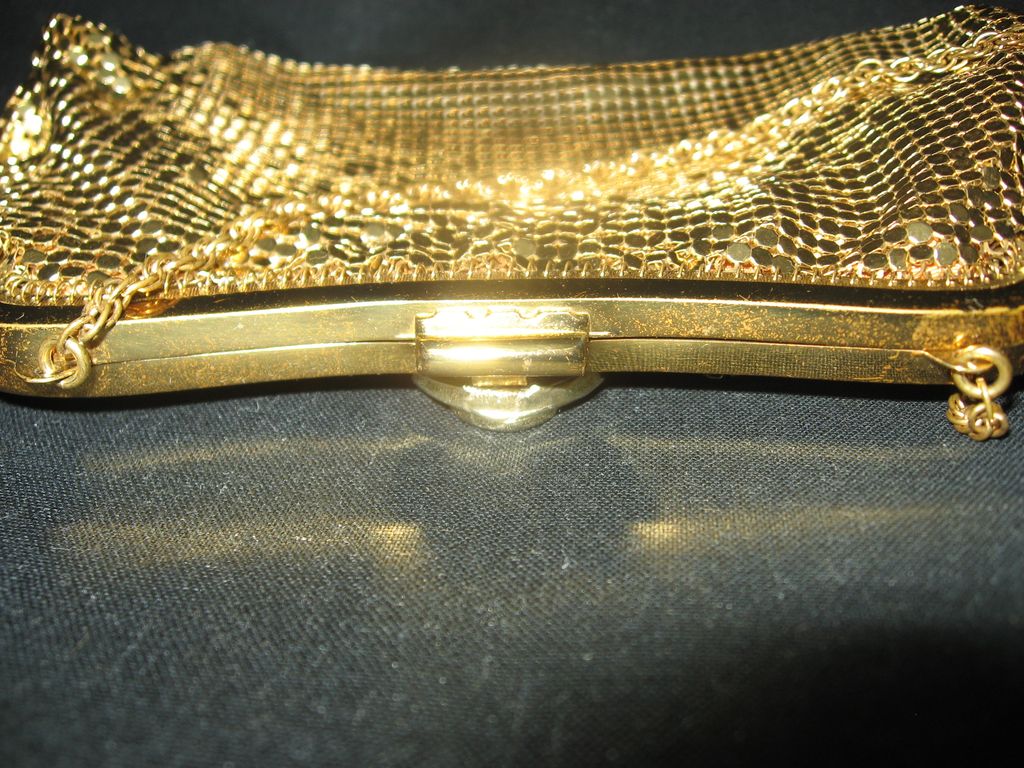 Vintage Whiting and Davis Mesh Evening Bag Rhinestone clasp w/box Vintage Whiting and Davis Mesh Evening Bag Rhinestone clasp w/box