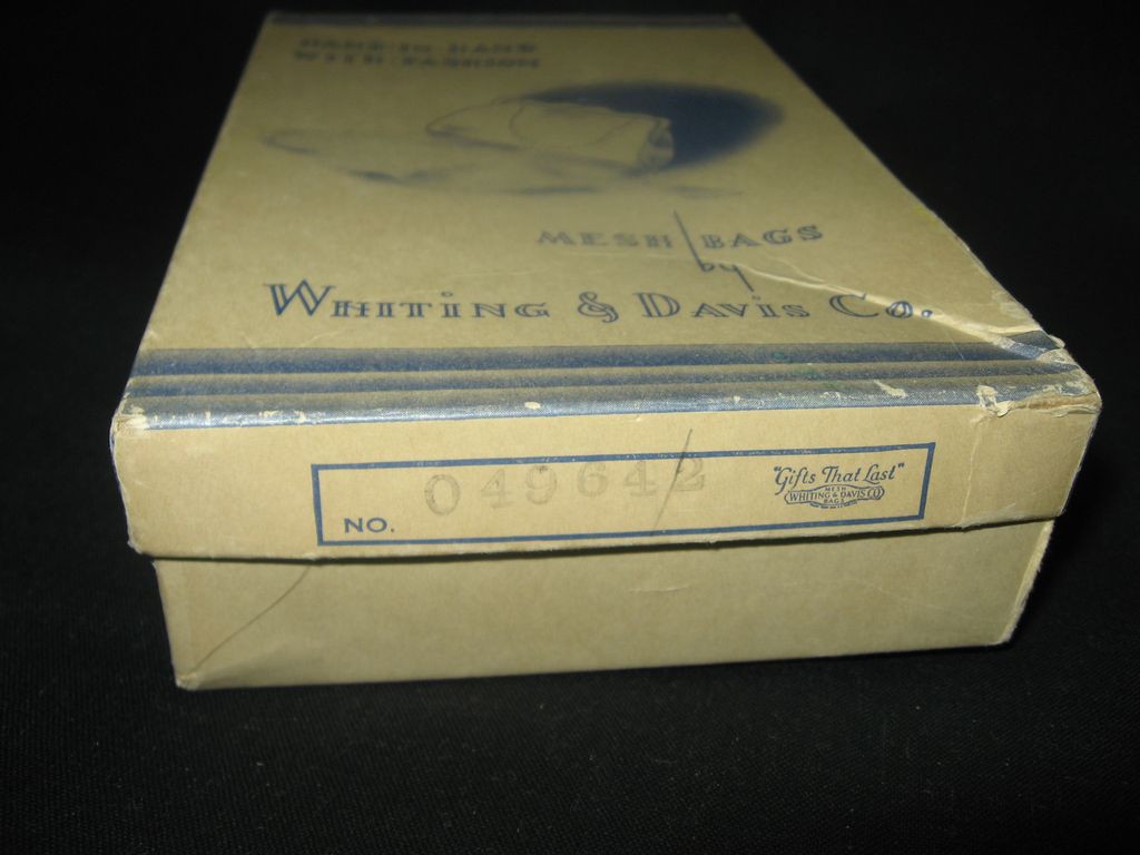 Vintage Whiting and Davis Mesh Evening Bag Rhinestone clasp w/box Vintage Whiting and Davis Mesh Evening Bag Rhinestone clasp w/box