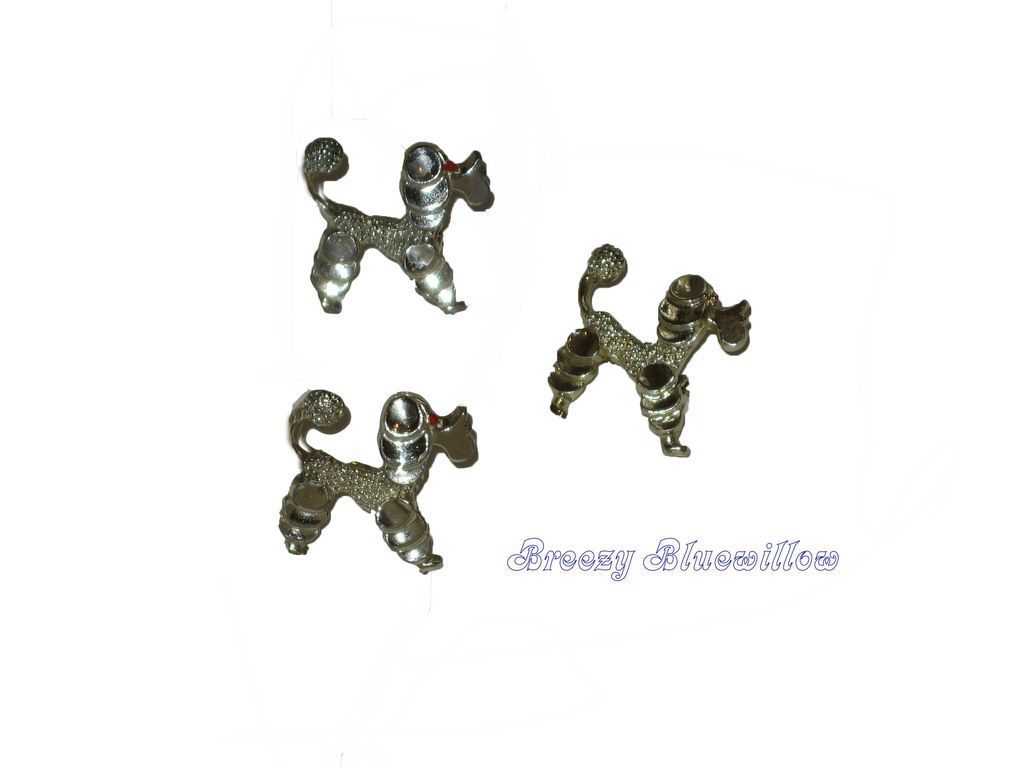 Vintage set-of-3 Poodle scatter pins Vintage set-of-3 Poodle scatter pins