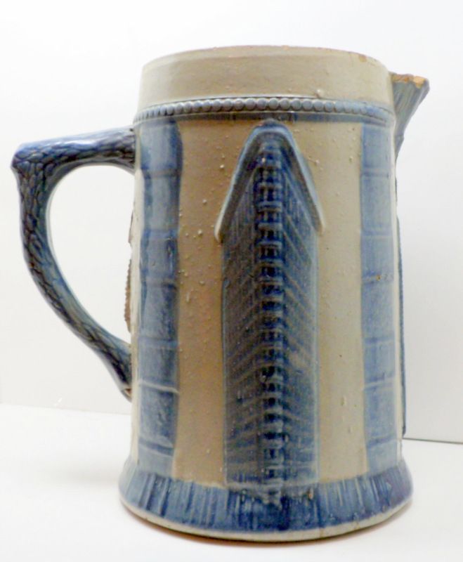 Antique Stoneware Pitcher Fannie Flagg Robinson Clay Blue Grey Tankard Last Chance Antique Stoneware Pitcher Fannie Flagg Robinson Clay Blue Grey Tankard Last Chance