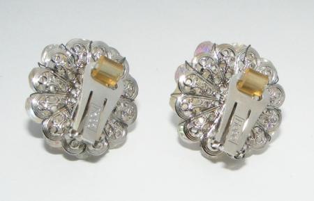 Vintage HOBE AB Crystal White Bead Earrings Vintage HOBE AB Crystal White Bead Earrings