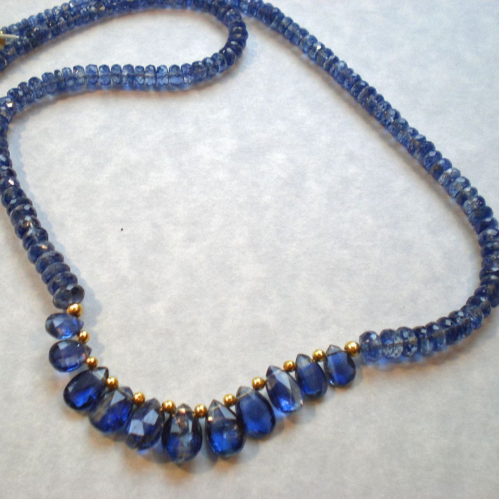 Blue Kyanite Gemstone Necklace Blue Kyanite Gemstone Necklace