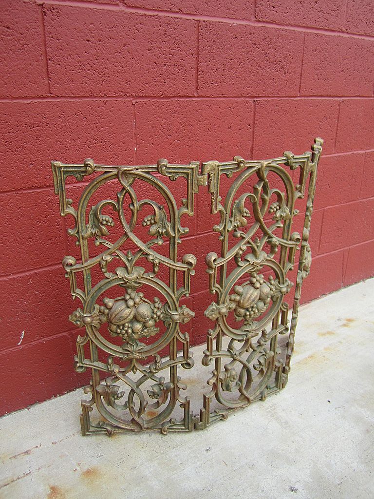 Vintage Iron Fireplace Screen Wall Art! Vintage Iron Fireplace Screen Wall Art!