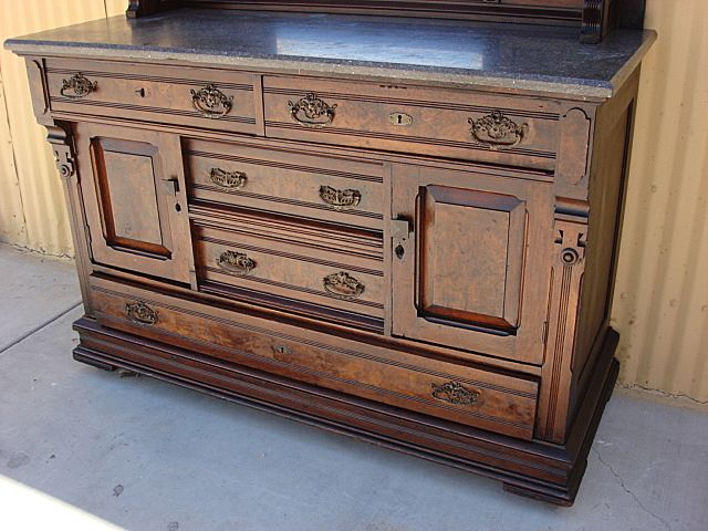 Antique Furniture Antique Victorian Marble Top Display Hutch Buffet Cabinet Antique Furniture Antique Victorian Marble Top Display Hutch Buffet Cabinet