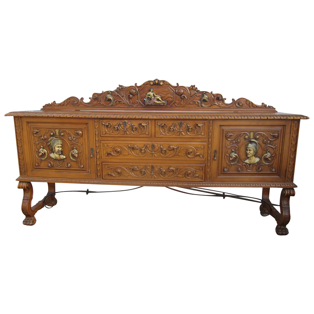 Buy antique sideboards and buffets - Spanish Antique Sideboard Polychrome Buffet Antique Furniture