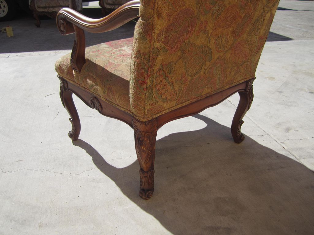 Vintage Carved High Back Armchair Fire Side Chair! Vintage Carved High Back Armchair Fire Side Chair!