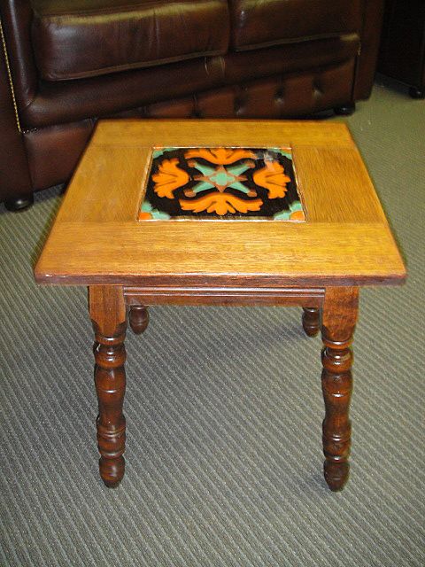 American Craftsman Spanish Style Antique Tile Top Table Accent Table! American Craftsman Spanish Style Antique Tile Top Table Accent Table!