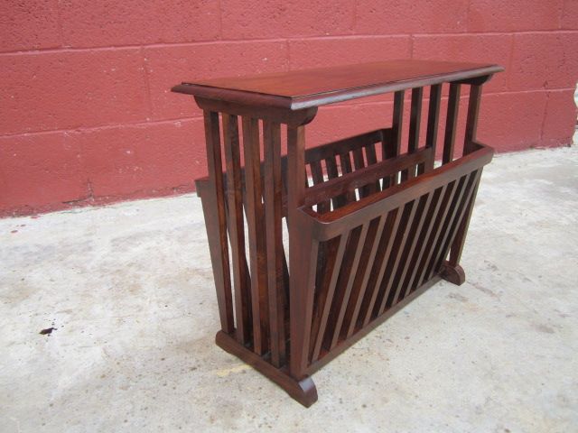 Arts & Crafts Walnut Table Magazine Stand Vintage Furniture Arts & Crafts Walnut Table Magazine Stand Vintage Furniture