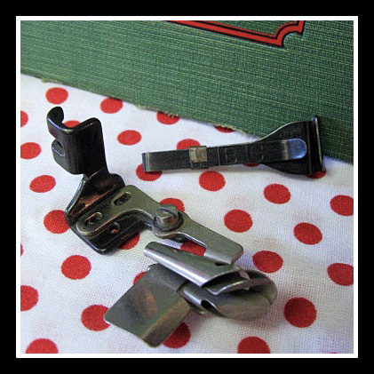Vintage Singer Bias Cutter Gauge & Binder attachment for model 221 Vintage Singer Bias Cutter Gauge & Binder attachment for model 221