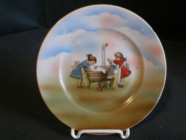 Three Crown Germany "Wash Day" Plate Three Crown Germany "Wash Day" Plate