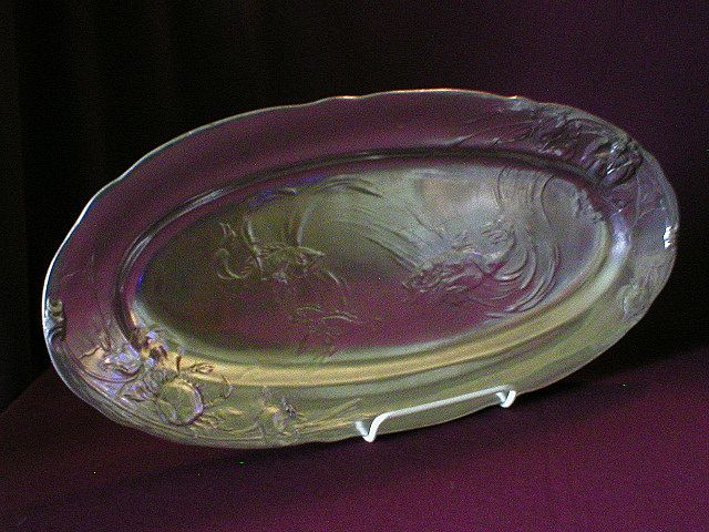 German "Kayserzinn" Pewter Art Nouveau Fish Platter German "Kayserzinn" Pewter Art Nouveau Fish Platter