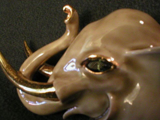 Coro Vendome Gold-Tone & Enamel Figural Elephant Brooch Coro Vendome Gold-Tone & Enamel Figural Elephant Brooch