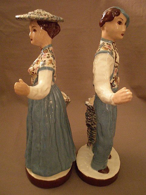 Pair of Hedi Schoop "Peasants" Figurine/Vases Pair of Hedi Schoop "Peasants" Figurine/Vases