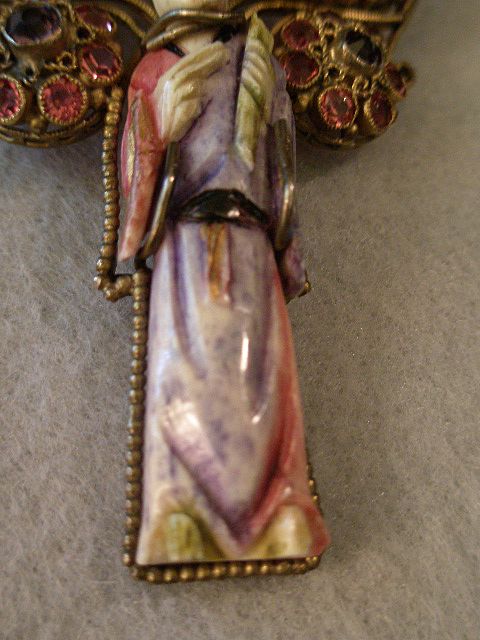 Hobe Asian Figure Brooch w/Magnificent Rhinestone Headdress Hobe Asian Figure Brooch w/Magnificent Rhinestone Headdress