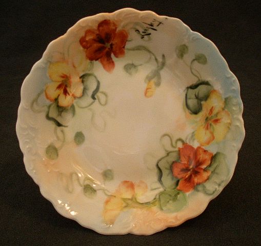 5 Pc Place Setting of O & EG Austria Hand Painted China w/Nasturtium Motif 5 Pc Place Setting of O & EG Austria Hand Painted China w/Nasturtium Motif