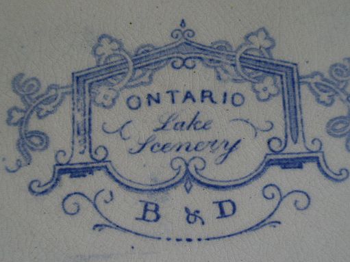 Beardmore & Dawson Ironstone Blue Transferware "Ontario" Pattern Serving Bowl Beardmore & Dawson Ironstone Blue Transferware "Ontario" Pattern Serving Bowl