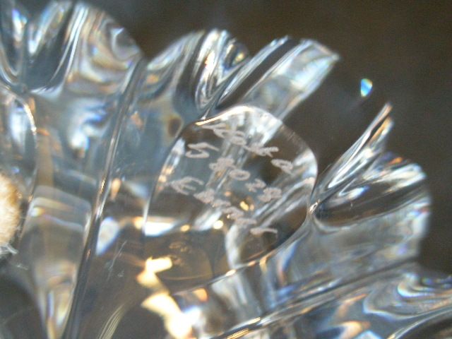 Kosta Boda Crystal "Olivia" Line Bowl Designed by Anna Ehrner Kosta Boda Crystal "Olivia" Line Bowl Designed by Anna Ehrner
