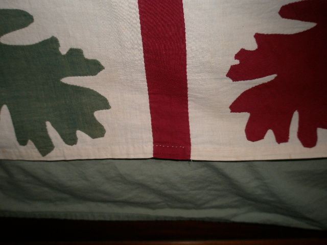 Early American "Applique" Summer Quilt w/Oak Leaf & Acorn Decoration - Dated 1899 Early American "Applique" Summer Quilt w/Oak Leaf & Acorn Decoration - Dated 1899