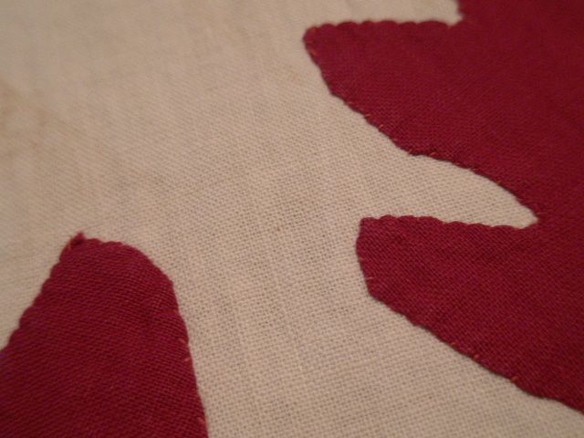 Early American "Applique" Summer Quilt w/Oak Leaf & Acorn Decoration - Dated 1899 Early American "Applique" Summer Quilt w/Oak Leaf & Acorn Decoration - Dated 1899