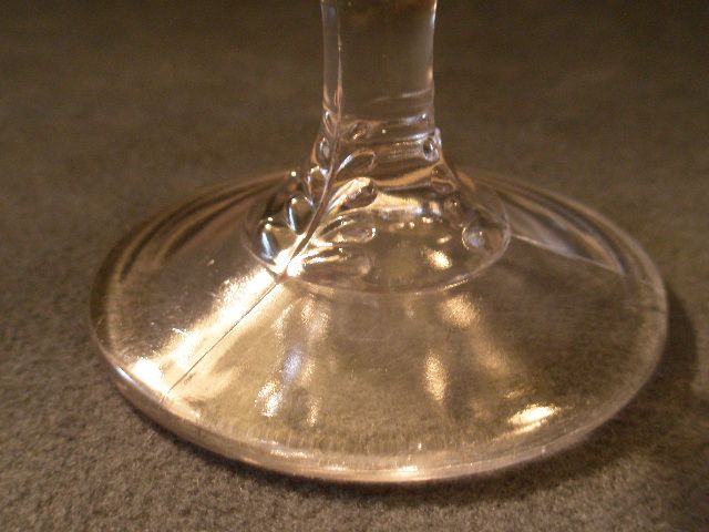 Set of 7 - Early American Pressed Glass "Plume" Pattern Goblets Set of 7 - Early American Pressed Glass "Plume" Pattern Goblets