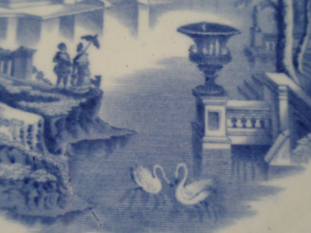 Podmore, Walker & Co. Blue Transfer "Venus" Pattern Plate Podmore, Walker & Co. Blue Transfer "Venus" Pattern Plate