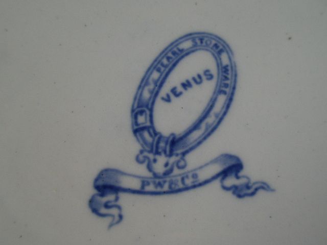 Podmore, Walker & Co. Blue Transfer "Venus" Pattern Plate Podmore, Walker & Co. Blue Transfer "Venus" Pattern Plate