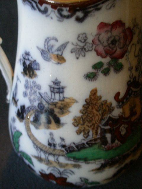 Ashworth Bros. "Coloured Willow" (Chusan) Pattern Pitcher Ashworth Bros. "Coloured Willow" (Chusan) Pattern Pitcher