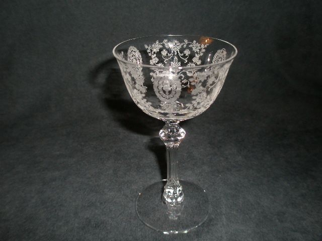 Set of 6 - Tiffin "June Night" Pattern Liquor Cocktail Glasses Set of 6 - Tiffin "June Night" Pattern Liquor Cocktail Glasses