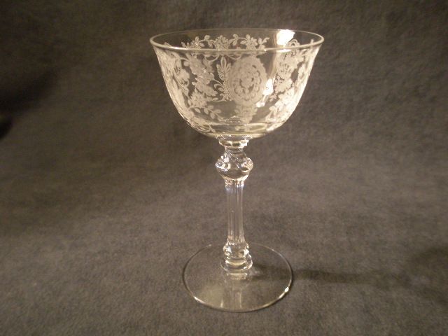 Set of 6 - Tiffin "June Night" Pattern Liquor Cocktail Glasses Set of 6 - Tiffin "June Night" Pattern Liquor Cocktail Glasses