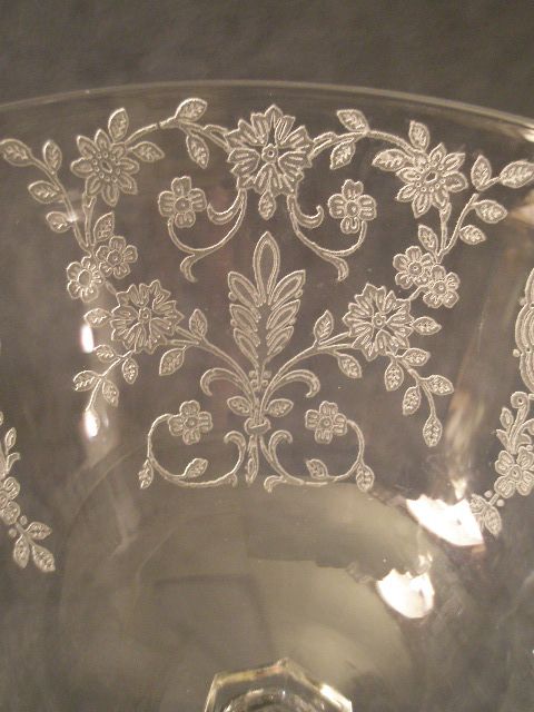Set of 6 - Tiffin "June Night" Pattern Liquor Cocktail Glasses Set of 6 - Tiffin "June Night" Pattern Liquor Cocktail Glasses