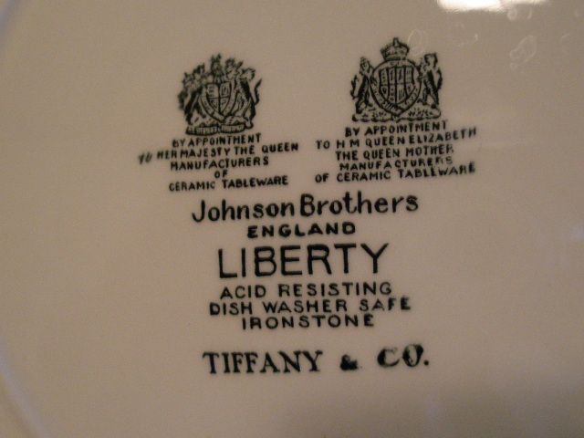 Set of 4 Johnson Brothers "Liberty" Salad Plates - Made for Tiffany & Co. Set of 4 Johnson Brothers "Liberty" Salad Plates - Made for Tiffany & Co.