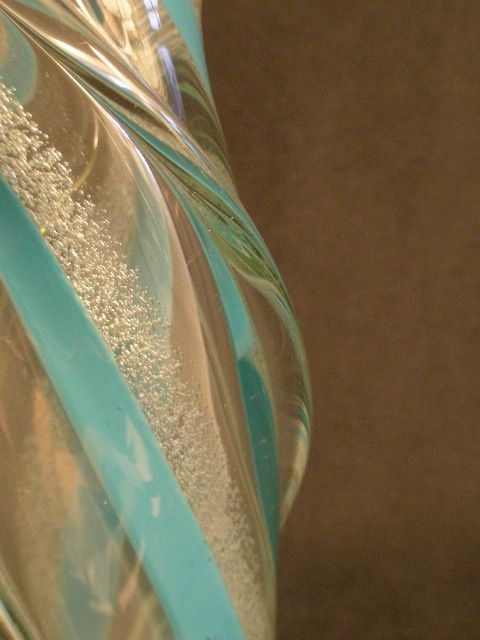 Mid-Century Modern Murano Art Glass "Swirled Cone" Clear & Colored Obelisk Mid-Century Modern Murano Art Glass "Swirled Cone" Clear & Colored Obelisk