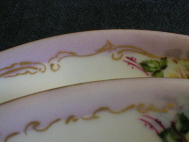 Set of 6 - Hand Painted Floral Bavaria Luncheon Plates Set of 6 - Hand Painted Floral Bavaria Luncheon Plates
